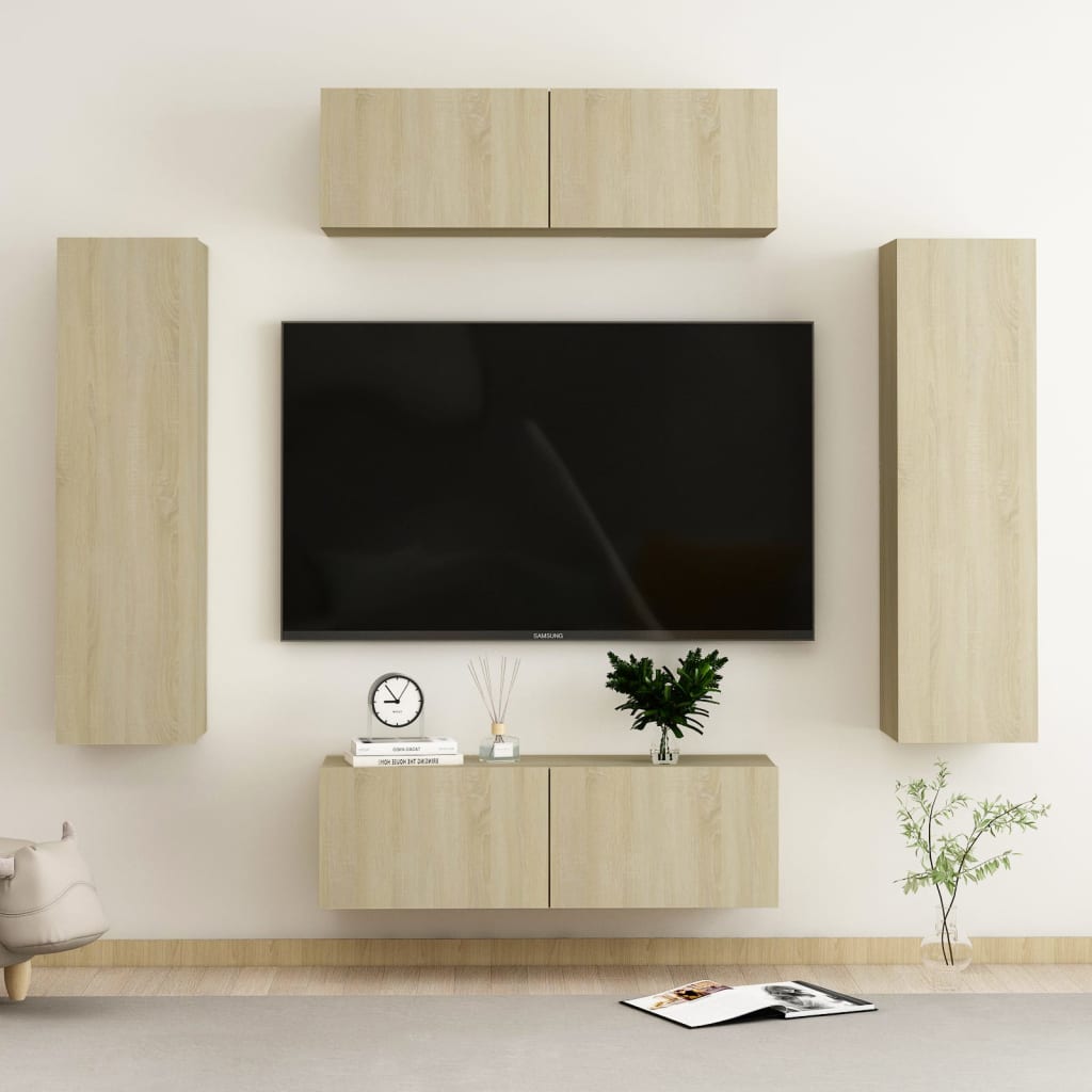 Ensemble de meubles TV 4 pièces en bois