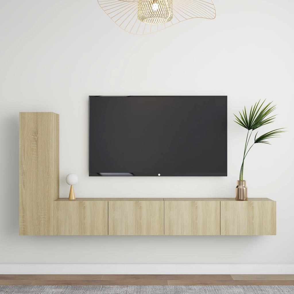 Ensemble de meubles TV 4 pièces en bois