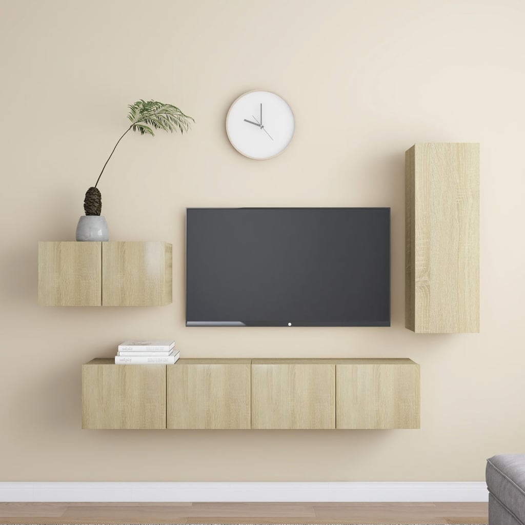 Ensemble de meubles TV 4 pièces en bois