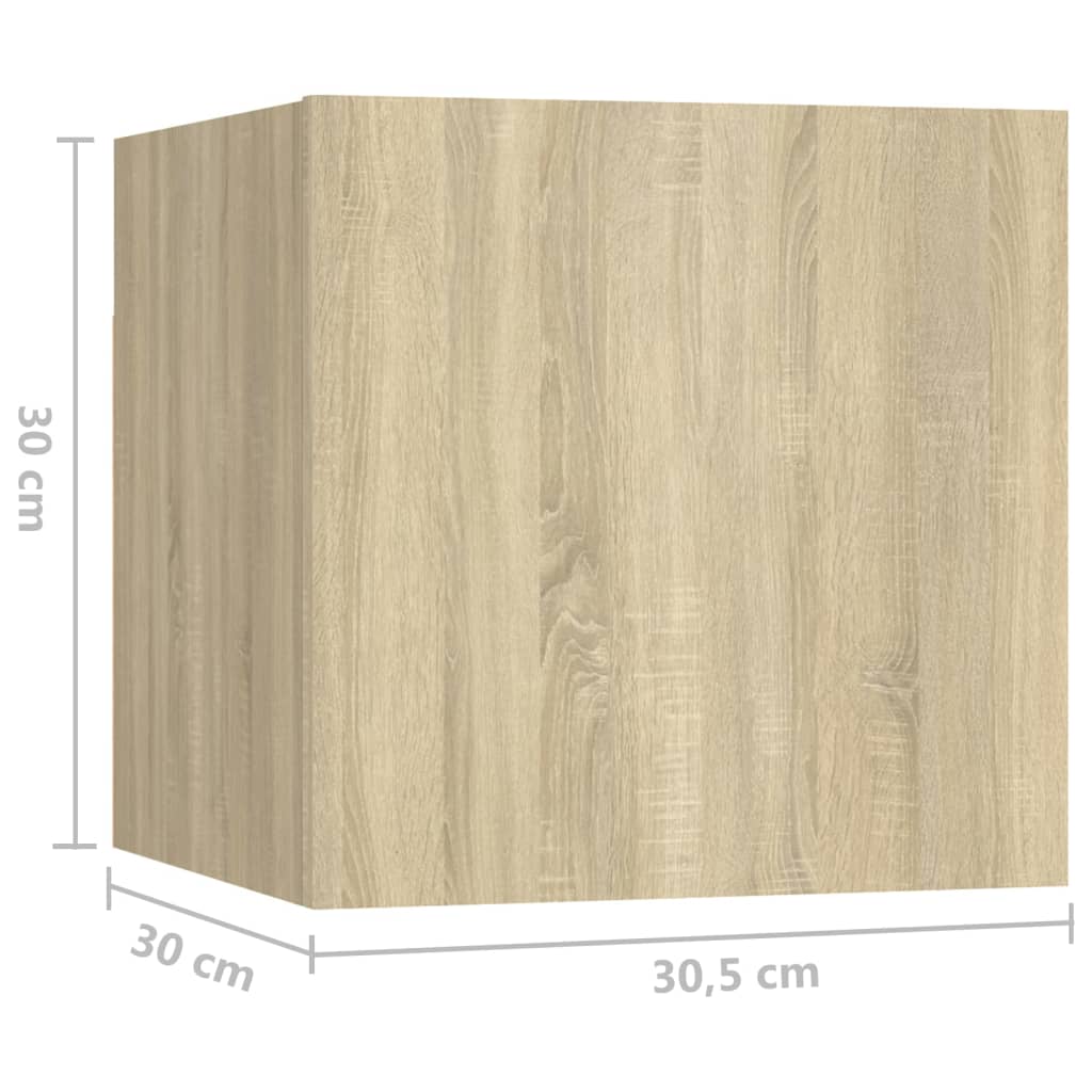 Ensemble de meubles TV 6 pièces en bois