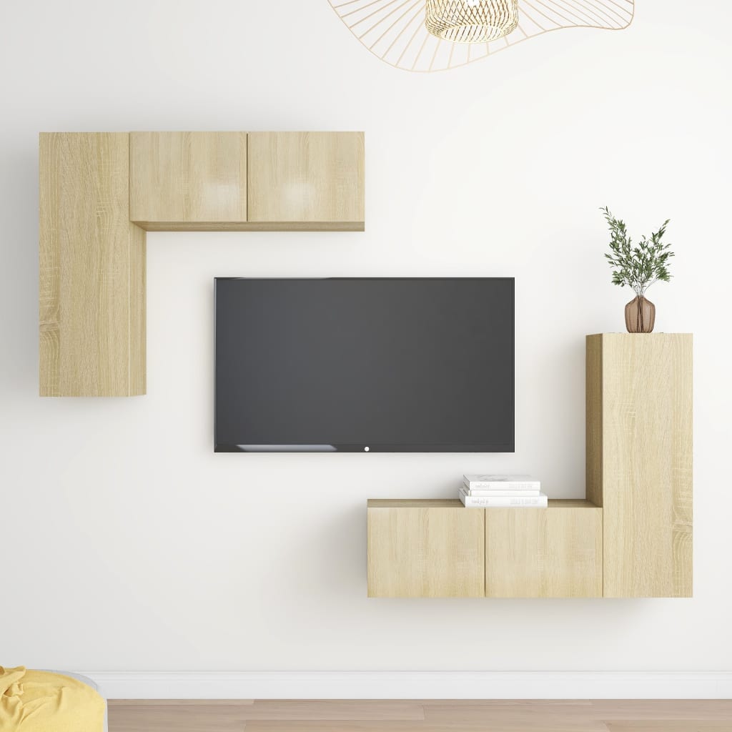 Ensemble de meubles TV 4 pièces en bois