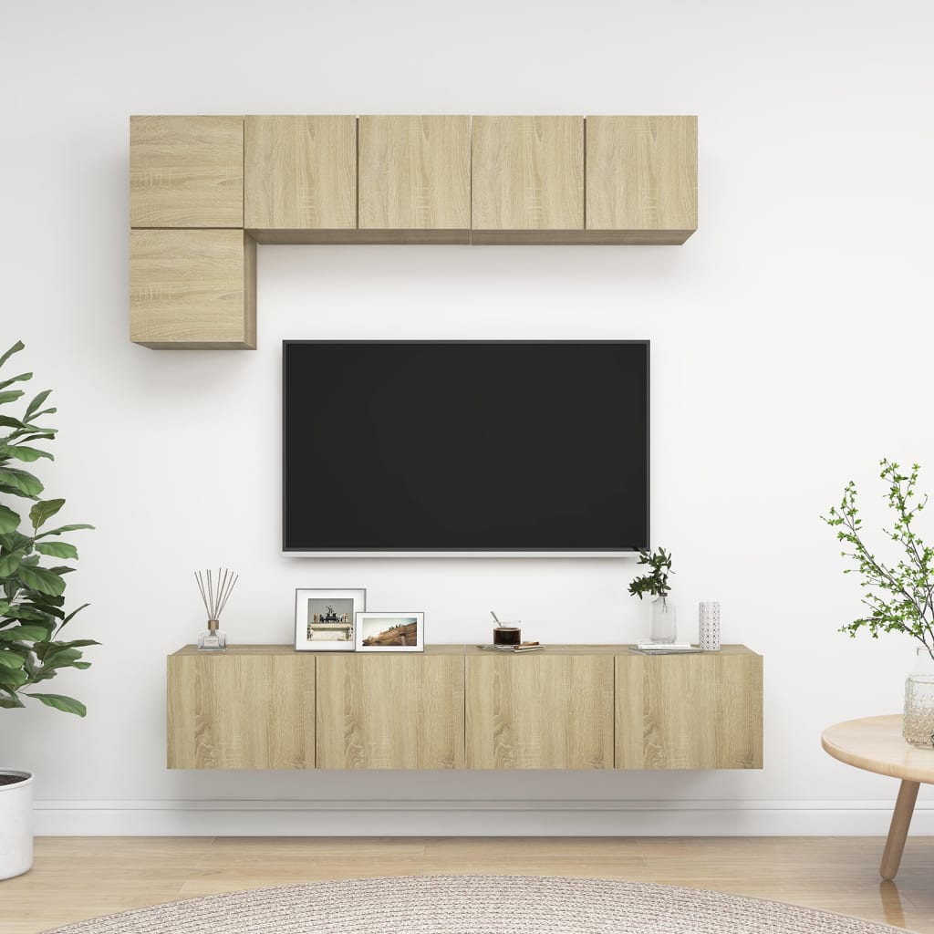 Ensemble de meubles TV 5 pièces en bois