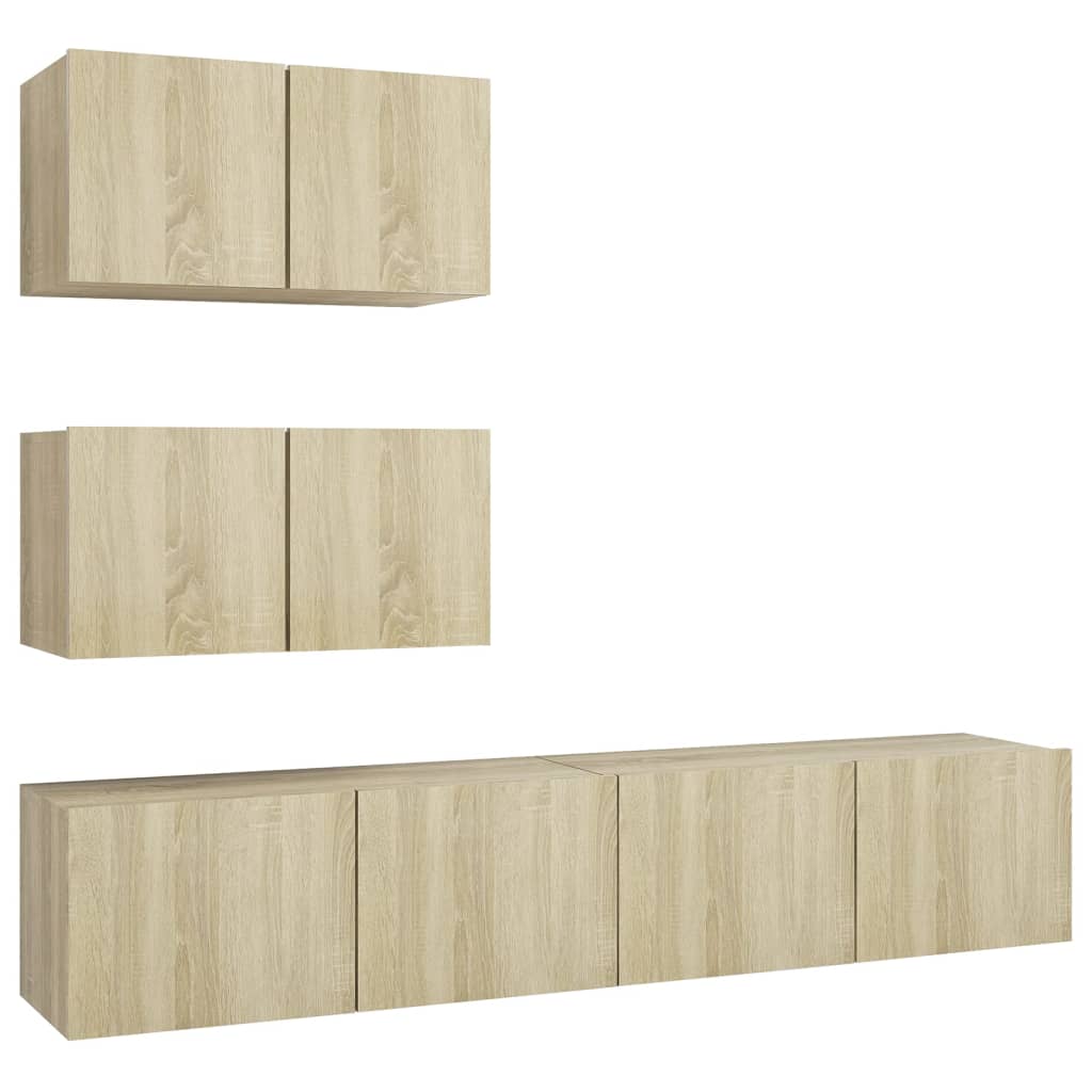 Ensemble de meubles TV 4 pièces en bois