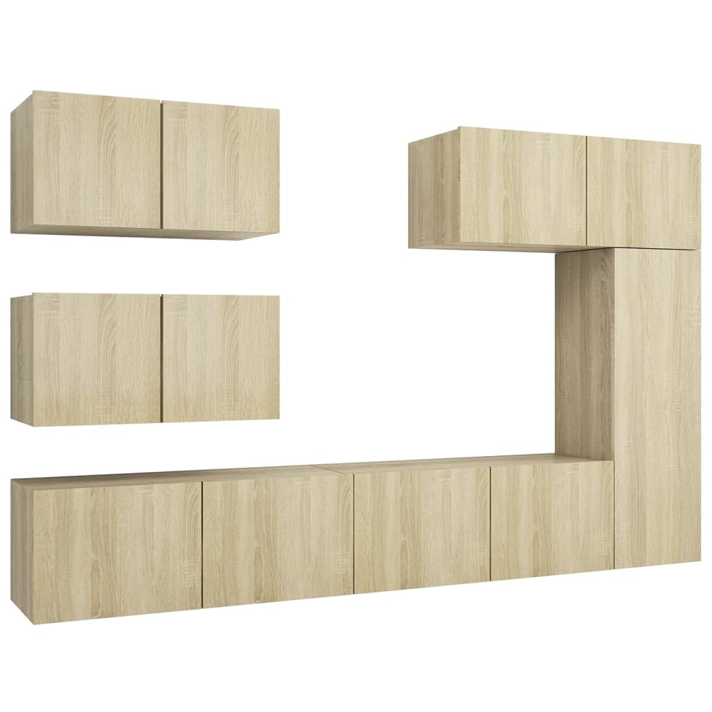 Ensemble de meubles TV 8 pièces en bois