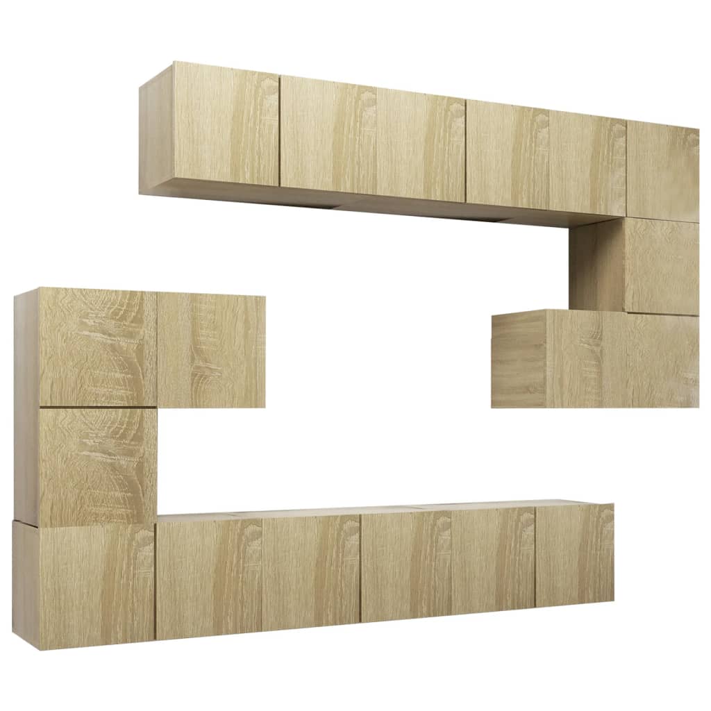 Ensemble de meubles TV 8 pièces en bois