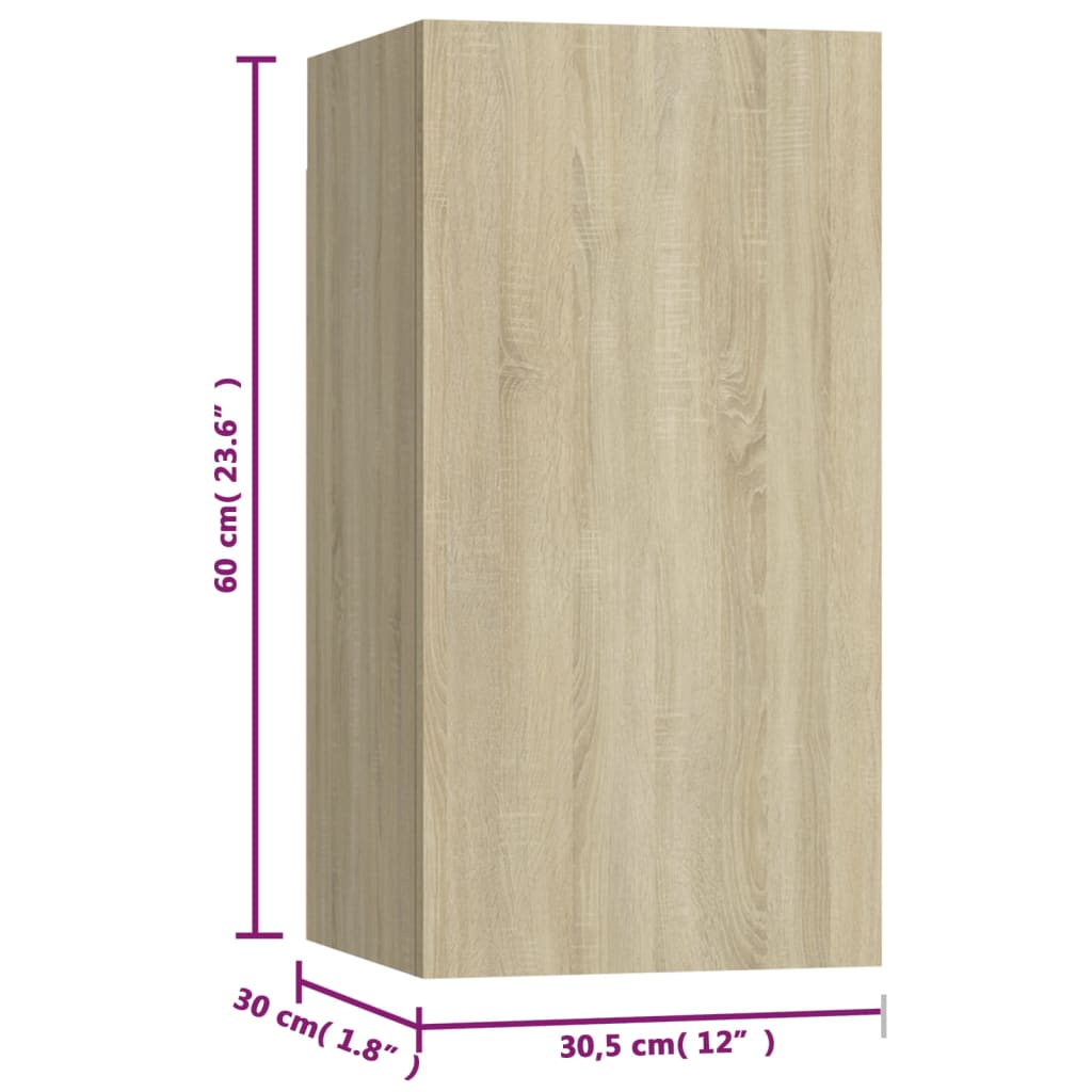 Meuble TV 7 pcs 30,5x30x60 cm bois d'ingénierie