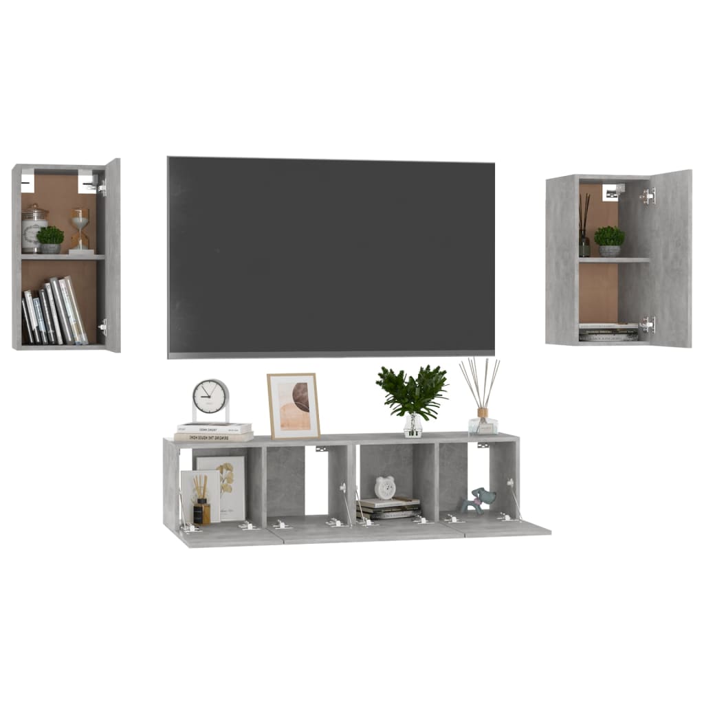 Ensemble de meubles TV 5 pièces en bois