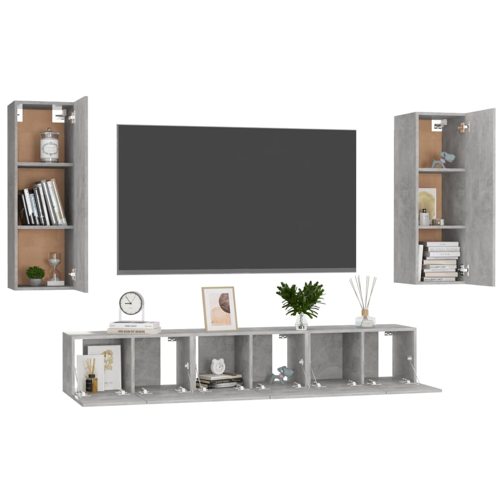 Ensemble de meubles TV 5 pièces en bois