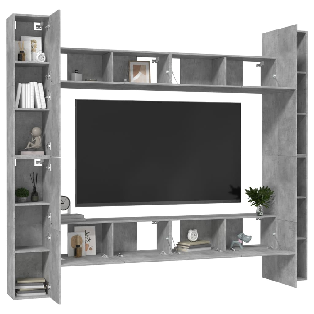 Ensemble de meubles TV 8 pièces en bois