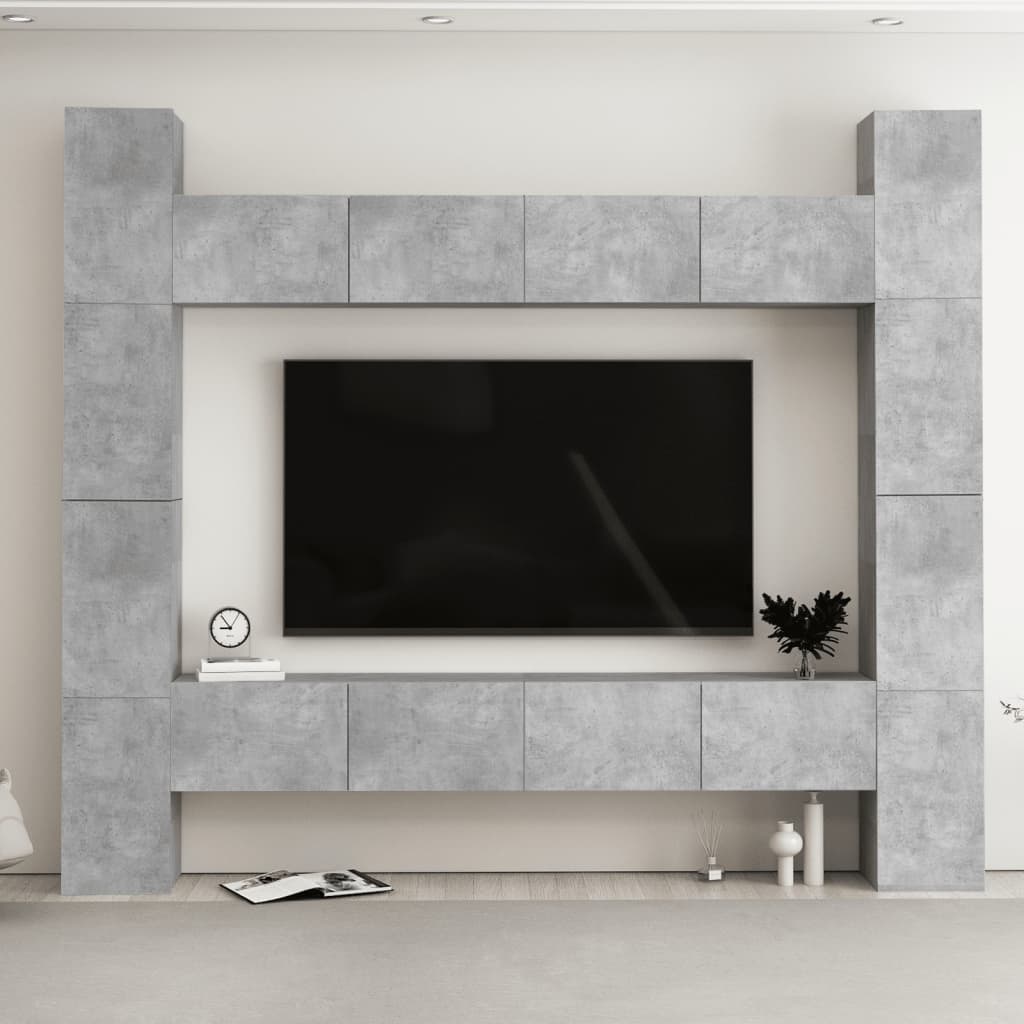 Ensemble de meubles TV 8 pièces en bois