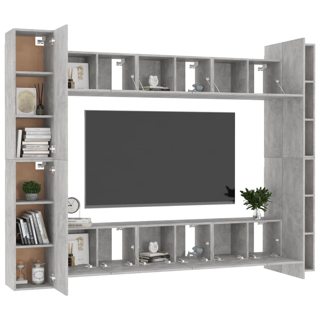 Ensemble de meubles TV 8 pièces en bois