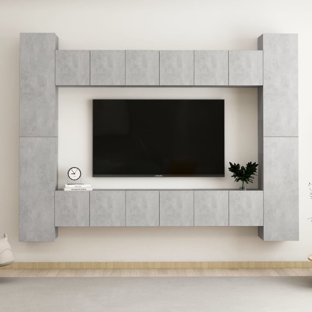 Ensemble de meubles TV 8 pièces en bois