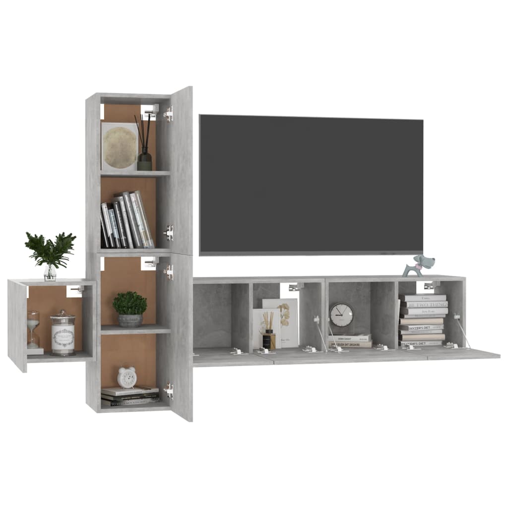 Ensemble de meubles TV 5 pièces en bois