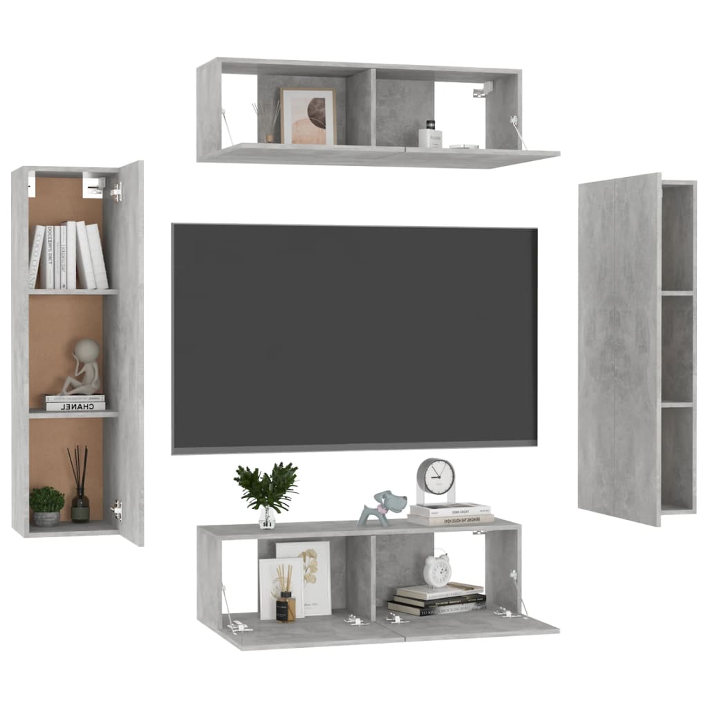 Ensemble de meubles TV 4 pièces en bois