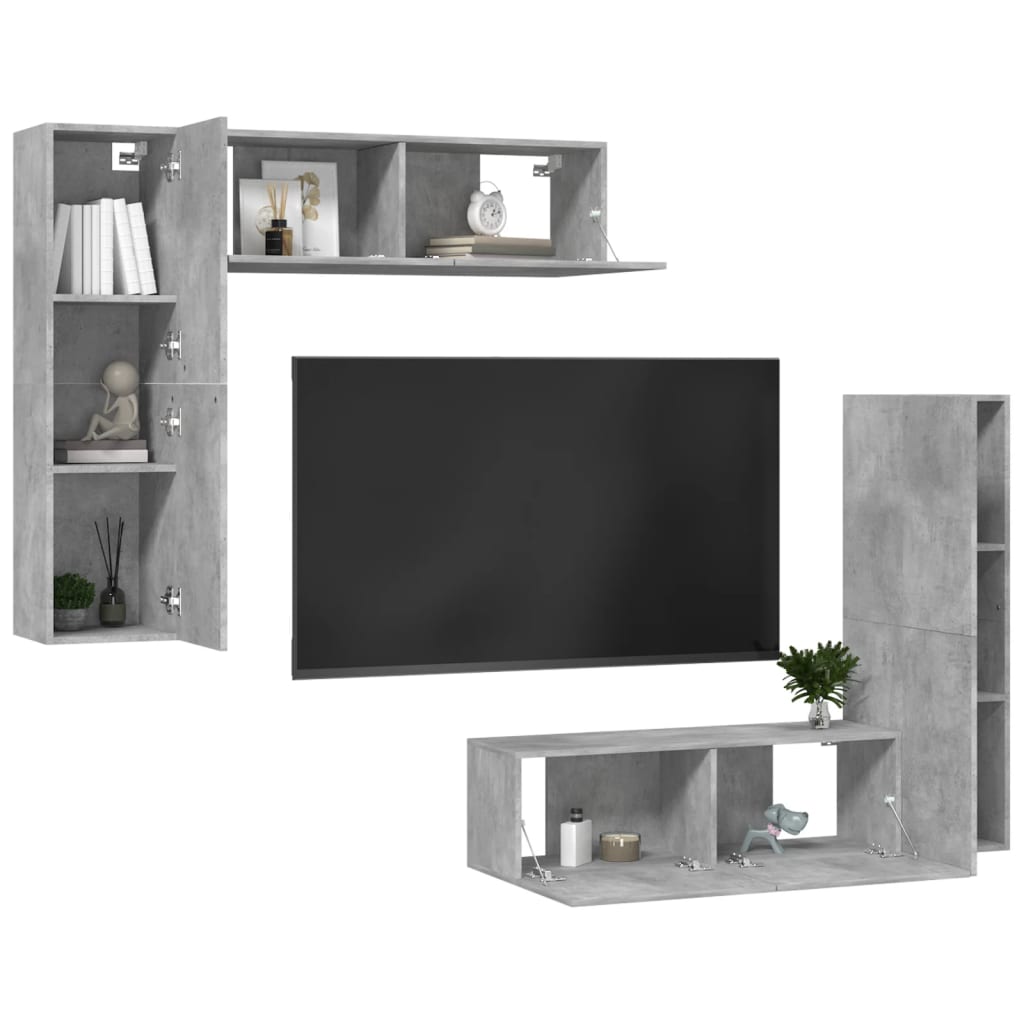 Ensemble de meubles TV 4 pièces en bois