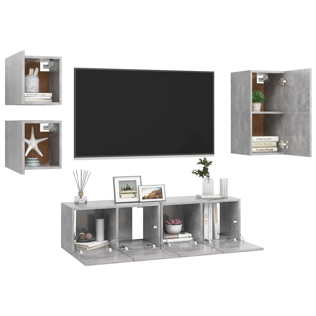 Ensemble de meubles TV 5 pièces en bois