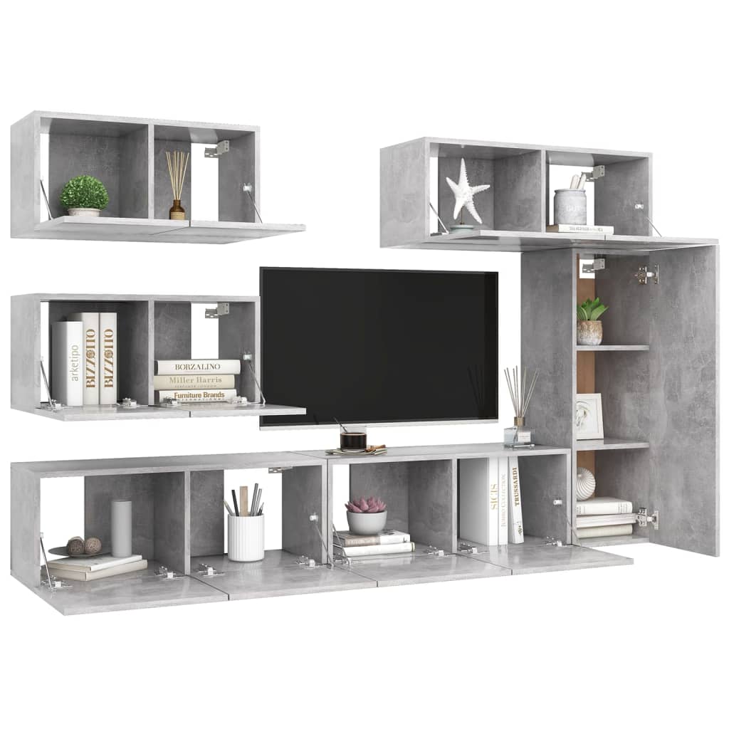 Ensemble de meubles TV 8 pièces en bois