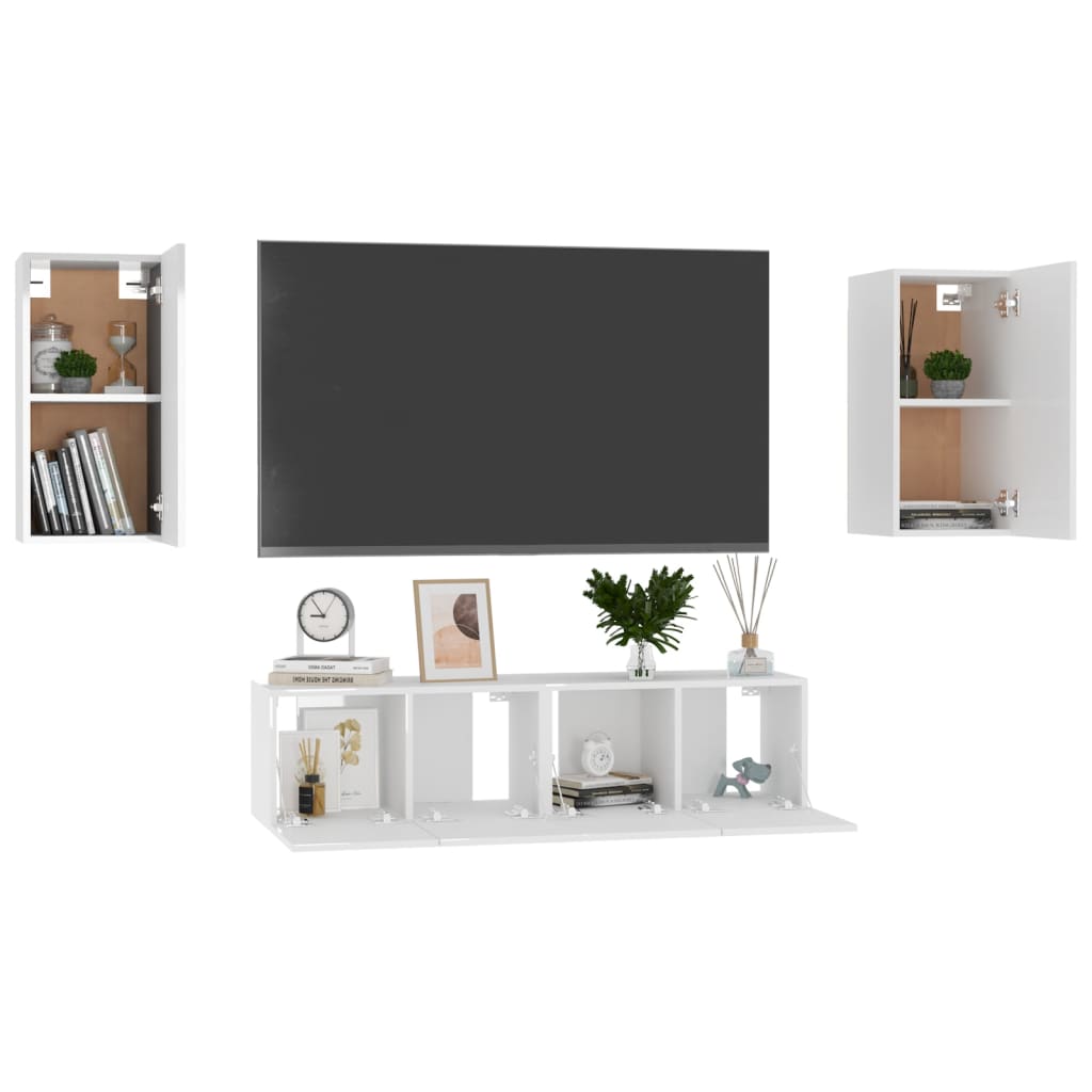 Ensemble de meubles TV 5 pièces en bois