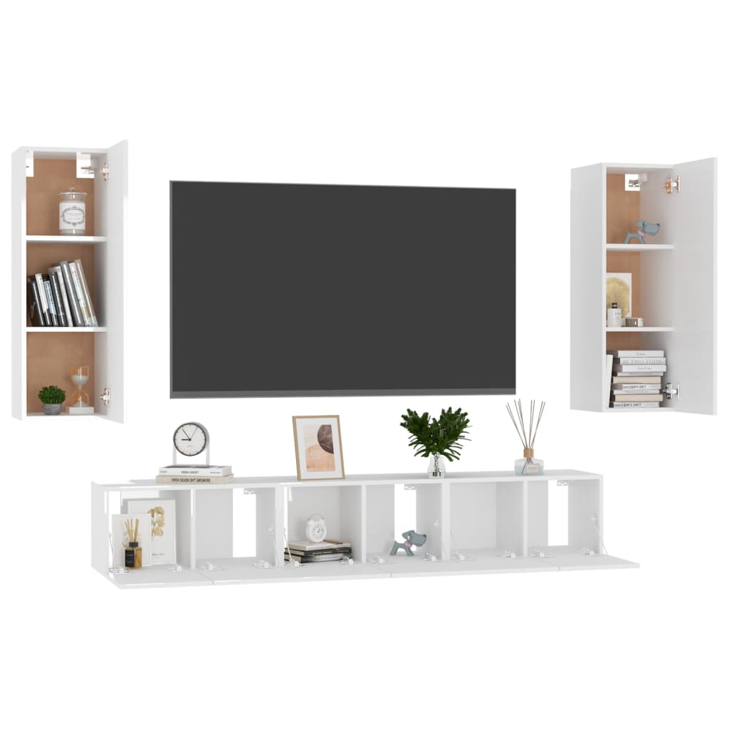 Ensemble de meubles TV 5 pièces en bois