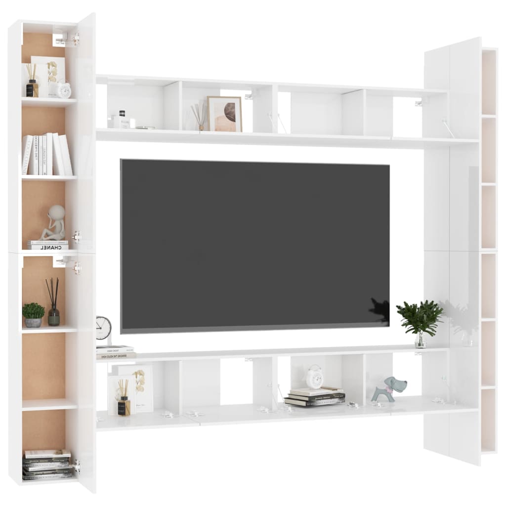 Ensemble de meubles TV 8 pièces en bois