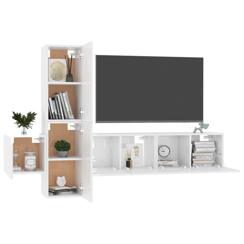 Ensemble de meubles TV 5 pièces en bois