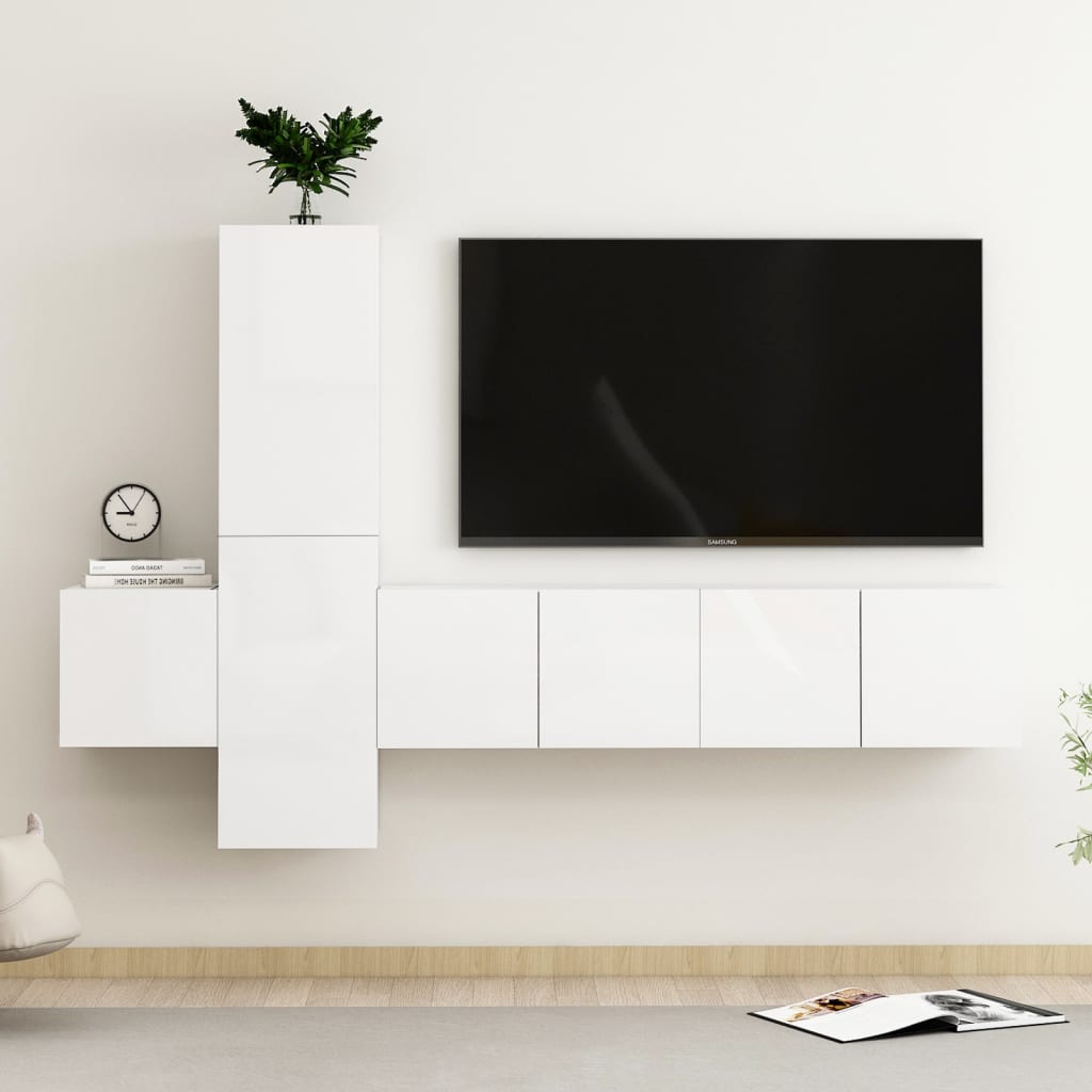 Ensemble de meubles TV 5 pièces en bois