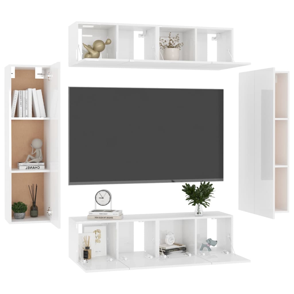 Ensemble de meubles TV 4 pièces en bois