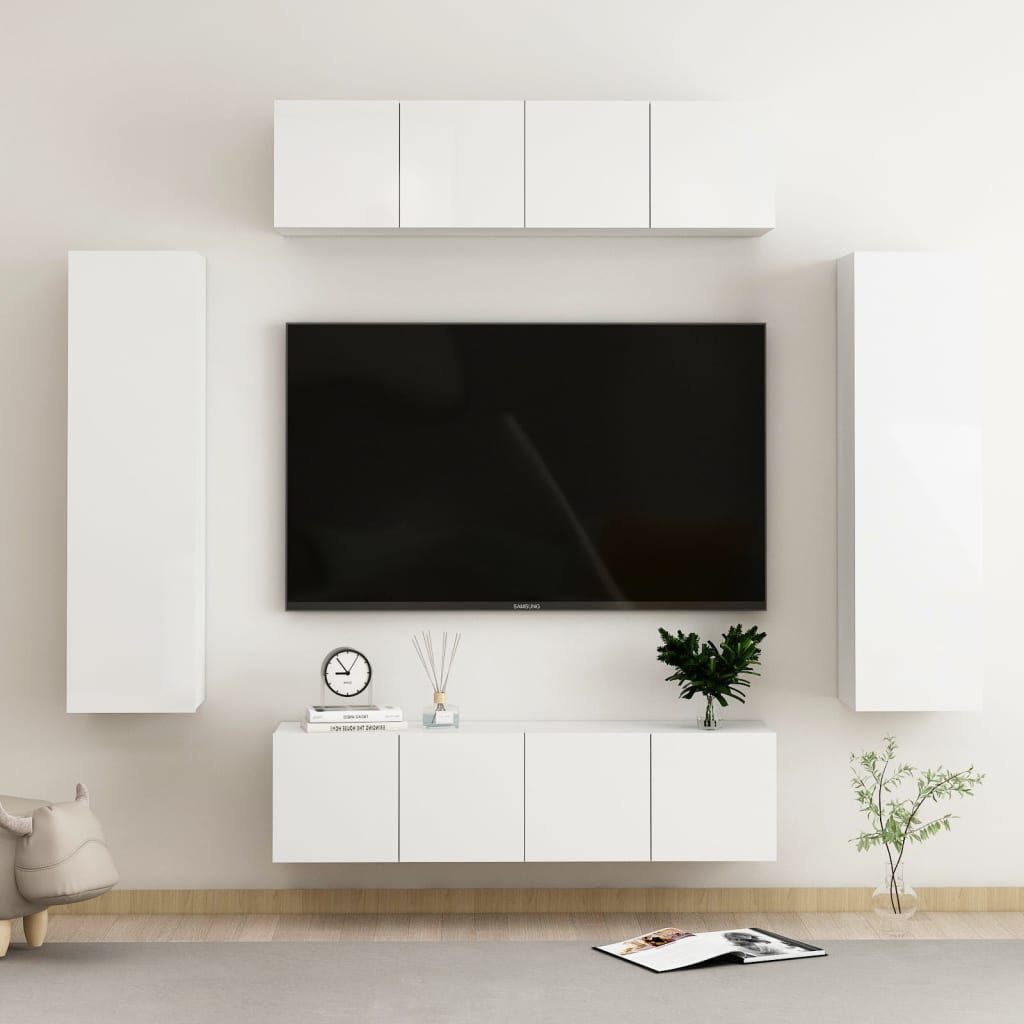 Ensemble de meubles TV 4 pièces en bois