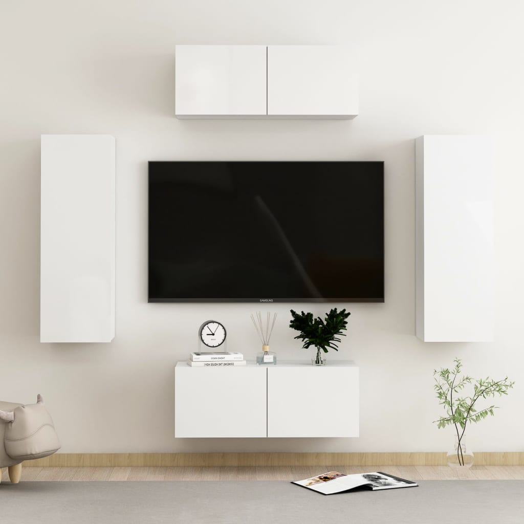 Ensemble de meubles TV 4 pièces en bois