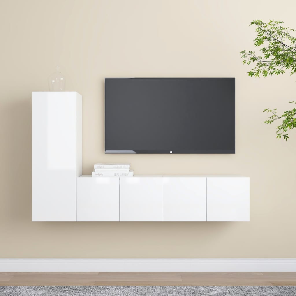 Ensemble de meubles TV 4 pièces en bois