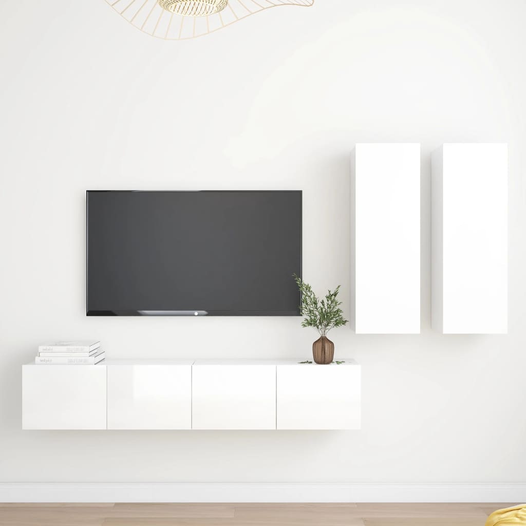 Ensemble de meubles TV 4 pièces en bois