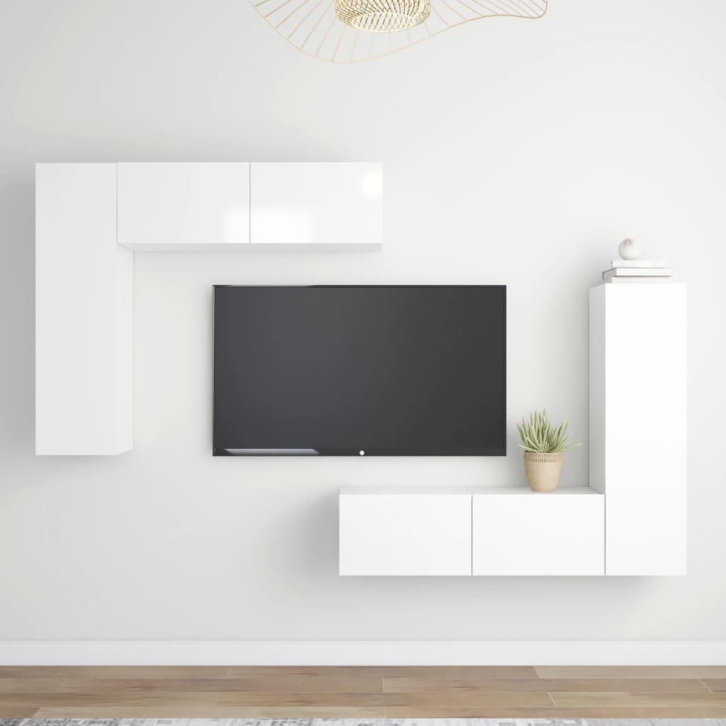 Ensemble de meubles TV 4 pièces en bois