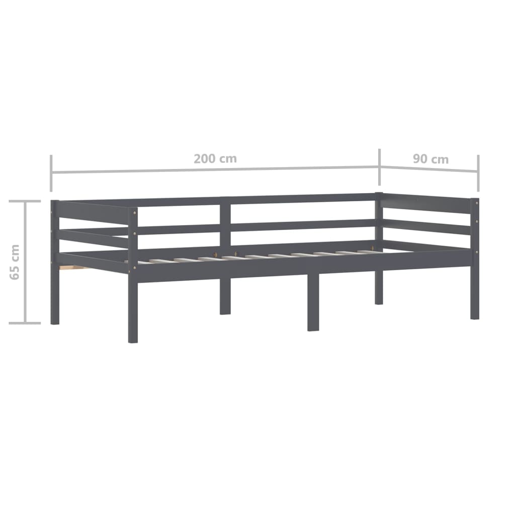 Bedframe massief grenenhout 90x200 cm