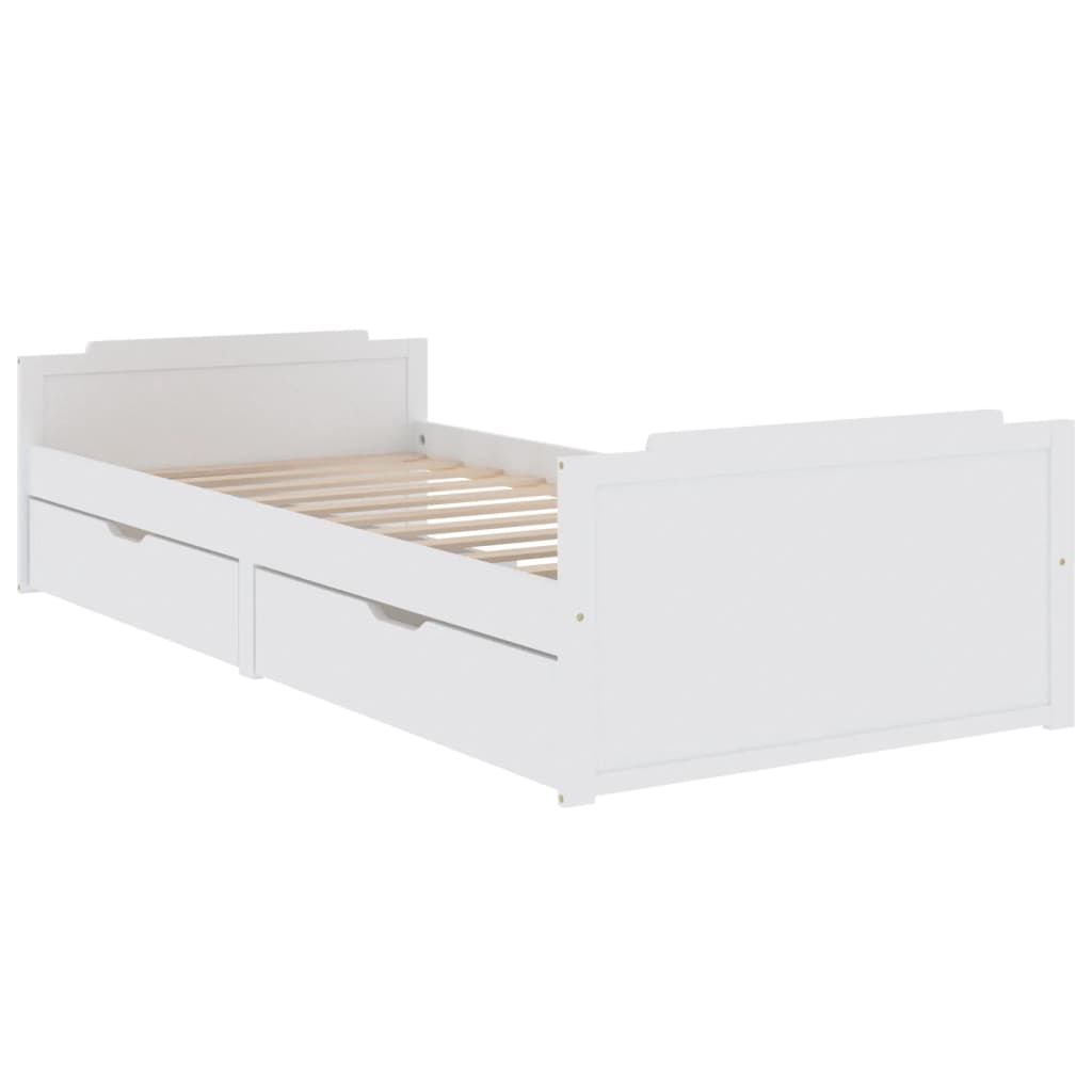 Bedframe met lades massief grenenhout 90x200 cm