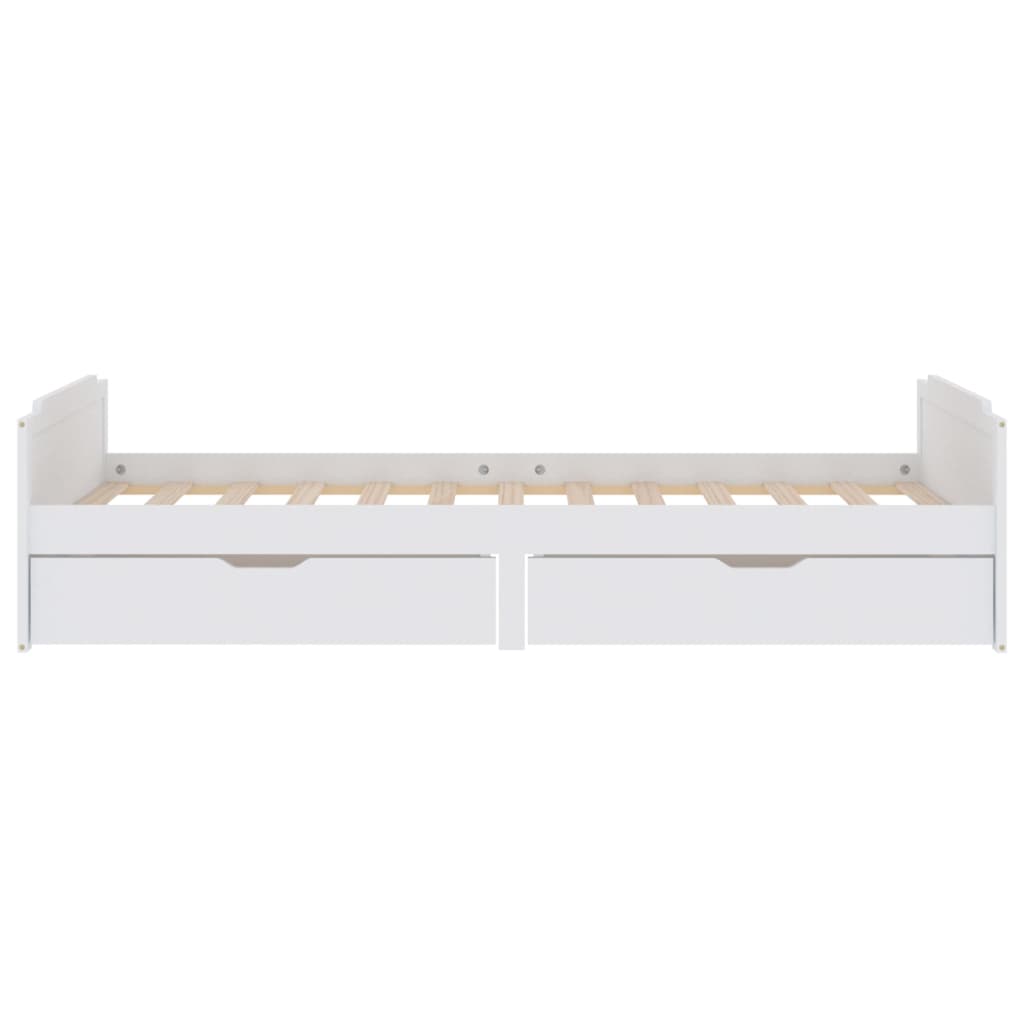 Bedframe met lades massief grenenhout 90x200 cm