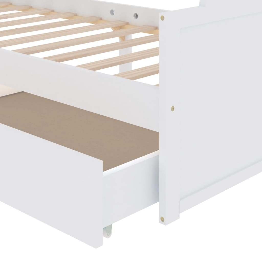 Bedframe met lades massief grenenhout 90x200 cm