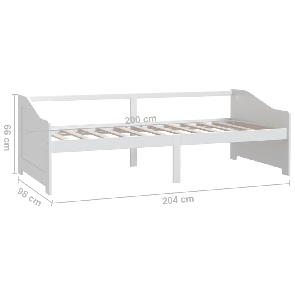 Bedbank 3-zits massief grenenhout 90x200 cm