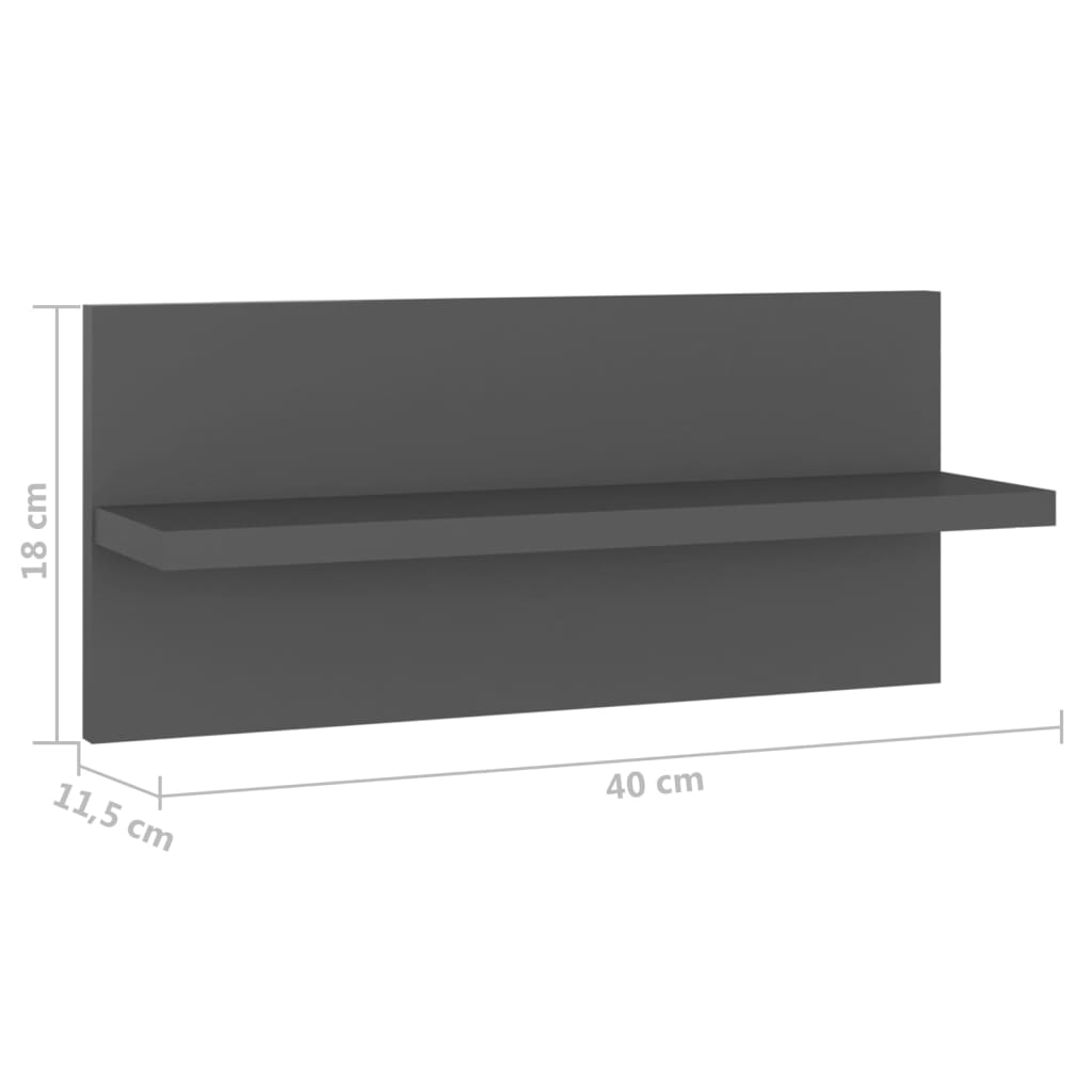 Wandschappen 4 st 40x11,5x18 cm bewerkt hout