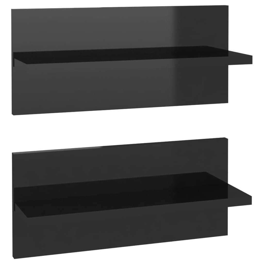 Wandschappen 4 st 40x11,5x18 cm bewerkt hout wit