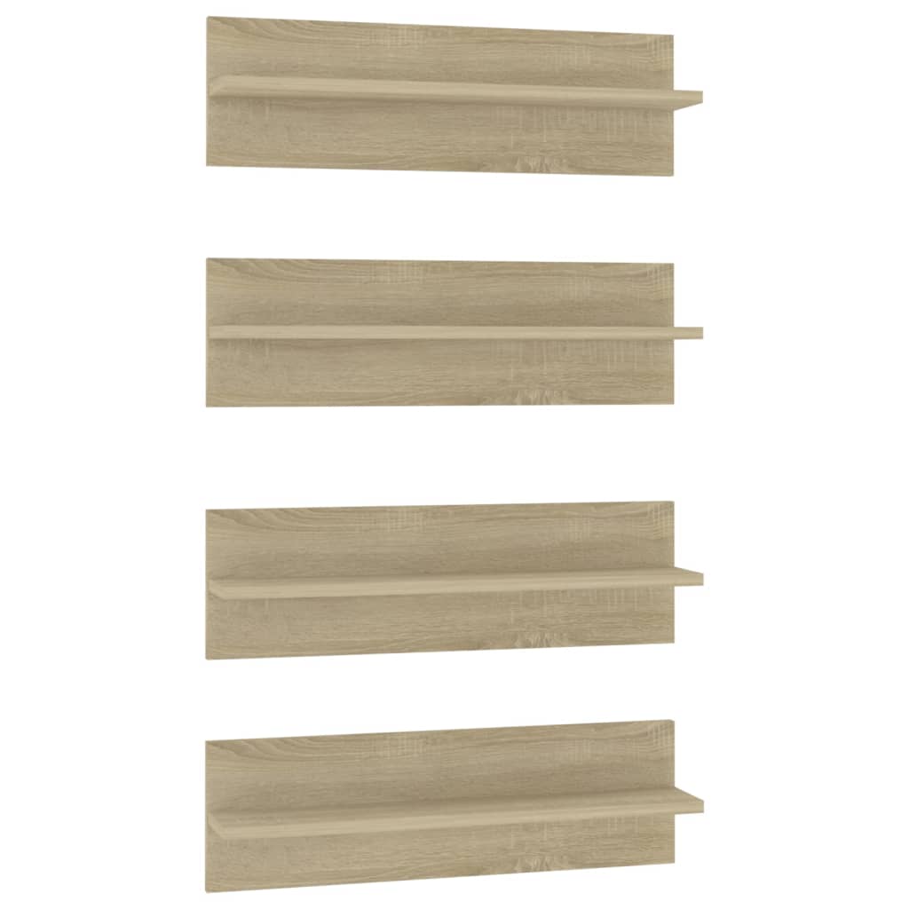 Wandschappen 2 st 60x11,5x18 cm bewerkt hout