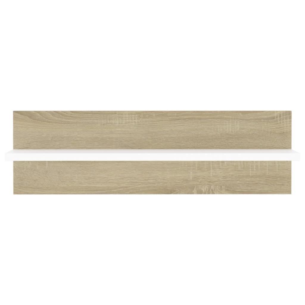 Wandschappen 2 st 60x11,5x18 cm bewerkt hout