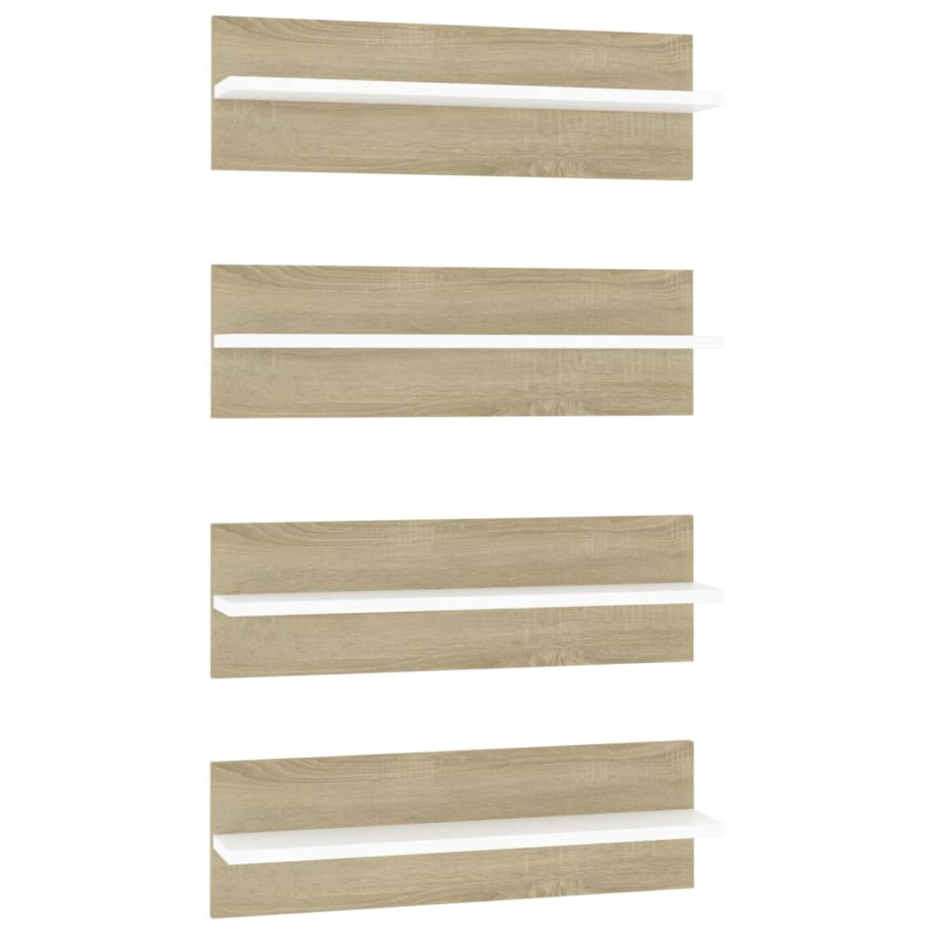 Wandschappen 2 st 60x11,5x18 cm bewerkt hout