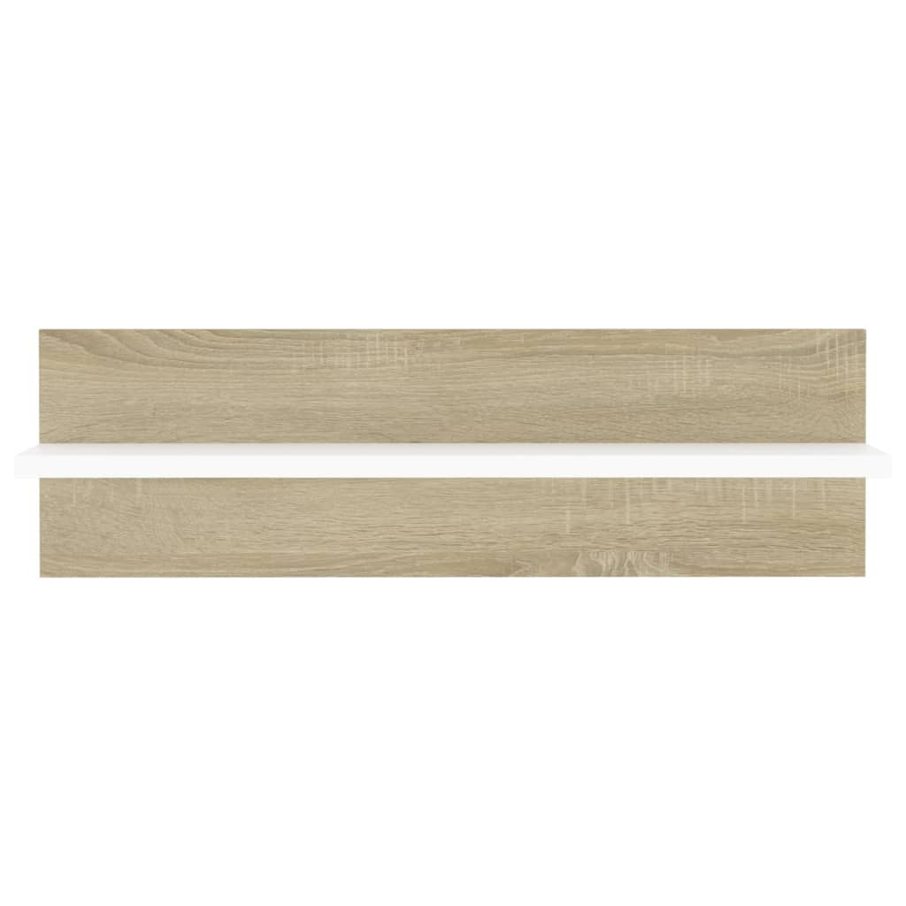 Wandschappen 2 st 60x11,5x18 cm bewerkt hout