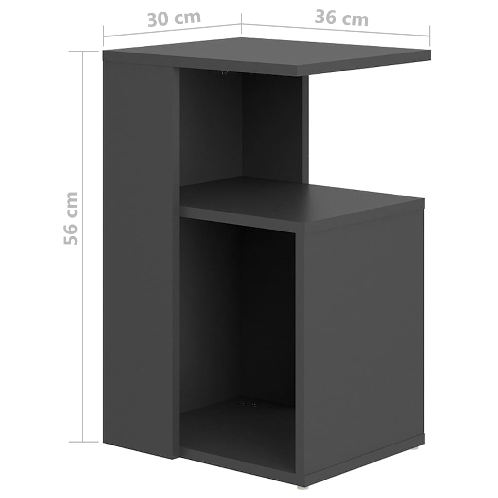 Bijzettafel 36x30x56 cm bewerkt hout