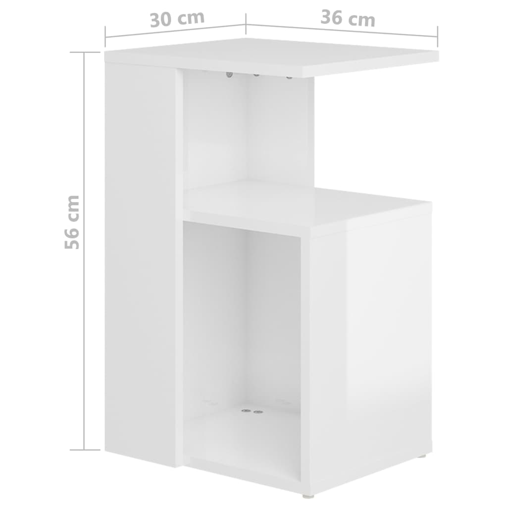 Bijzettafel 36x30x56 cm bewerkt hout