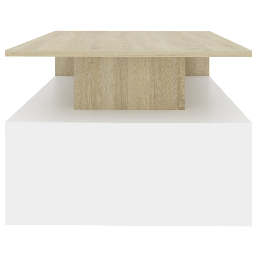 Salontafel 90x60x42,5 cm bewerkt hout eikenkleurig