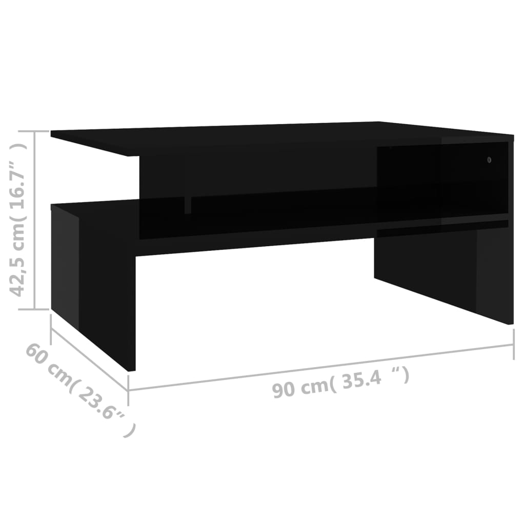 Salontafel 90x60x42,5 cm bewerkt hout eikenkleurig