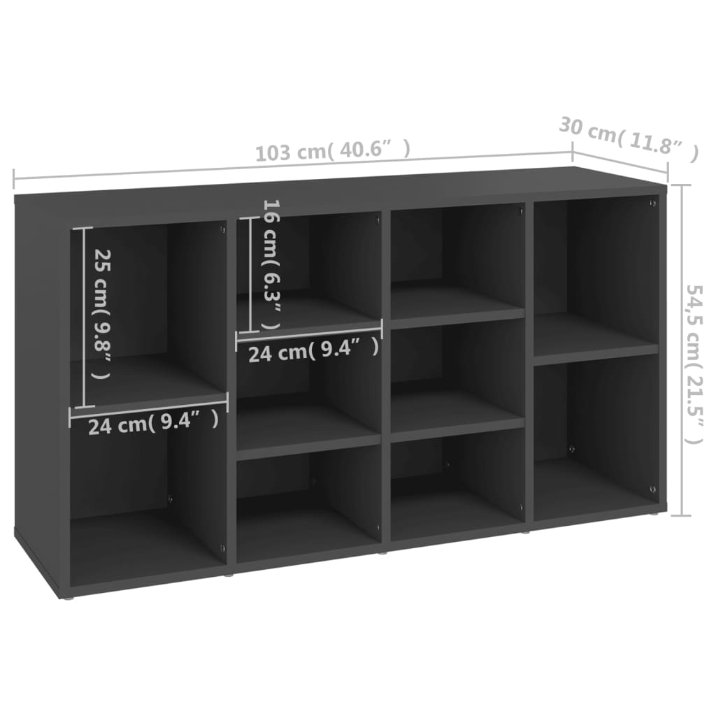 Schoenenbank 103x30x54,5 cm bewerkt hout