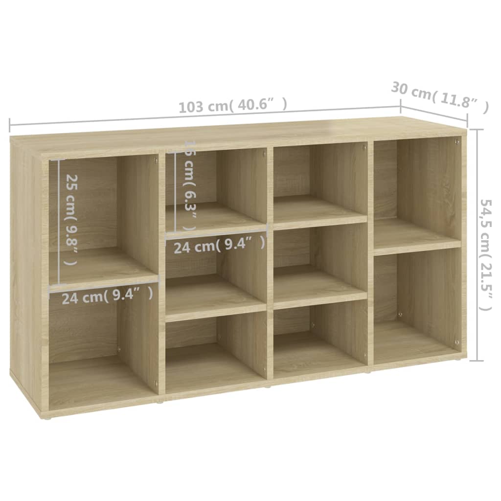 Schoenenbank 103x30x54,5 cm bewerkt hout