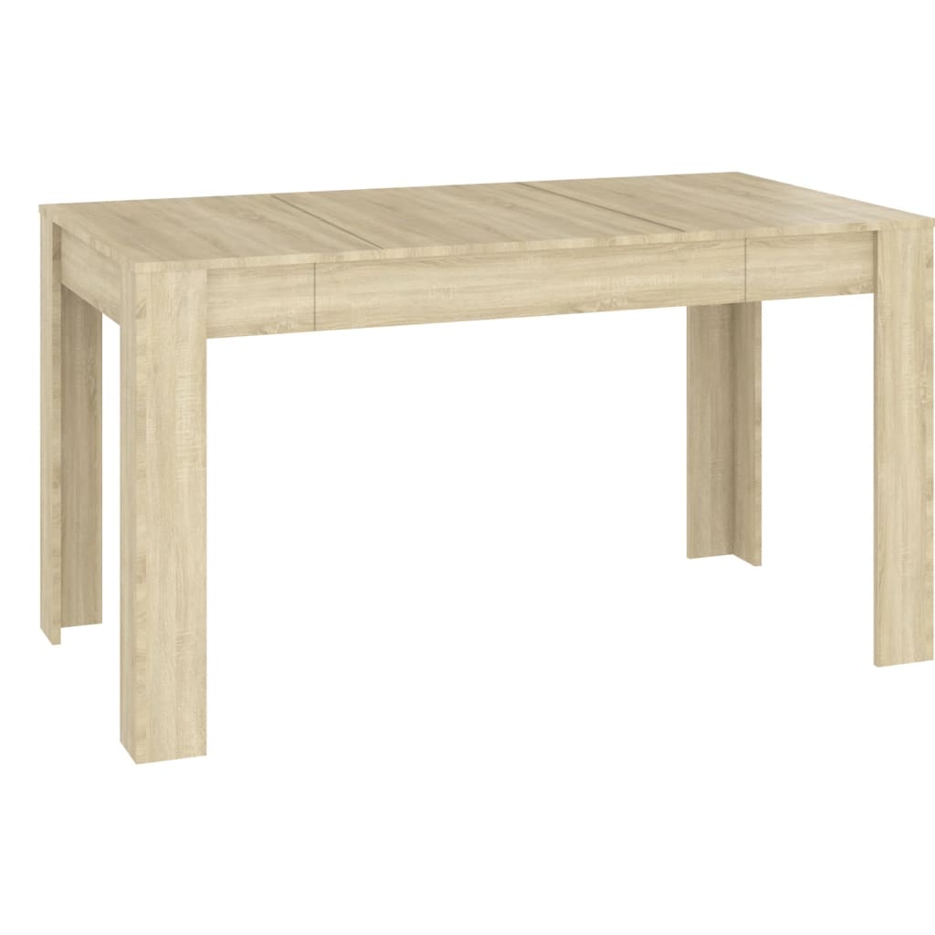 Eettafel 140x74,5x76 cm bewerkt hout oud houtkleurig